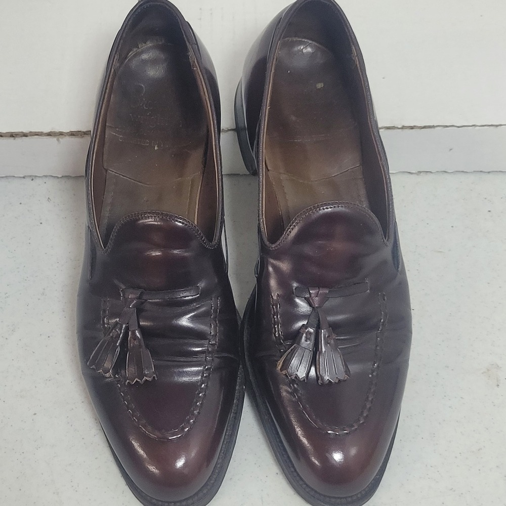 ET Wright Arch Preserver Mens 10.5 B Tassel Loafers Burgundy Leather USA 602067B